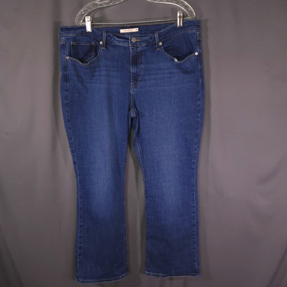 Levi's Classic Boot Jeans  Mid Rise Denim Dark Wash Size 18‎ Western Casual
